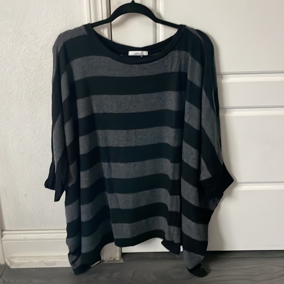 #19 Cozy Striped Oversized Dolman Sleeve Top - Picture 5 of 5